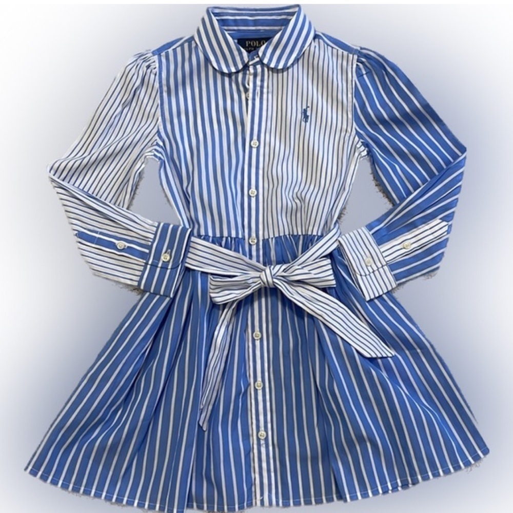 Polo Ralph Lauren Big Girls Poplin Fun Shirt Dress size 12